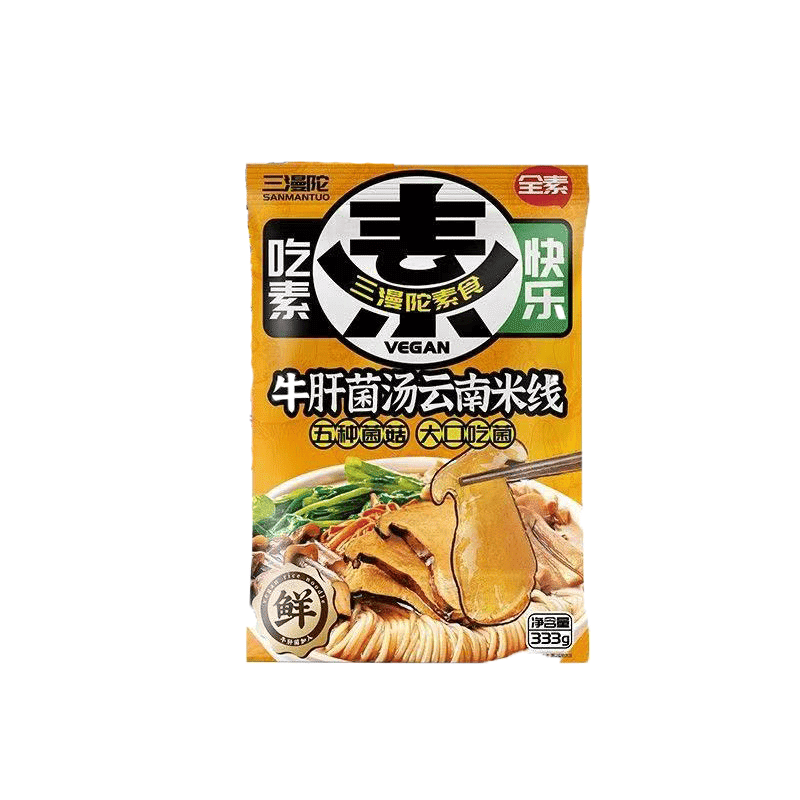 Sanmantuo Vegan Mushroom Rice Noodles 333g Bag 333 g