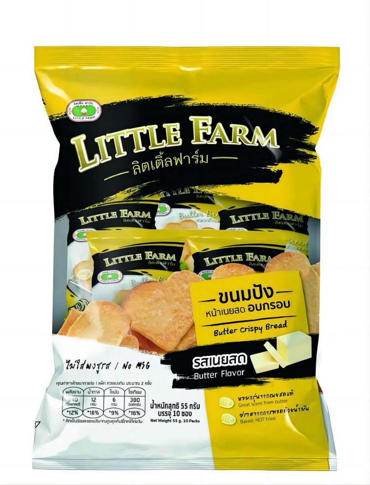 LittleFarm Flatbread Toast Crackers butter flavor 76g