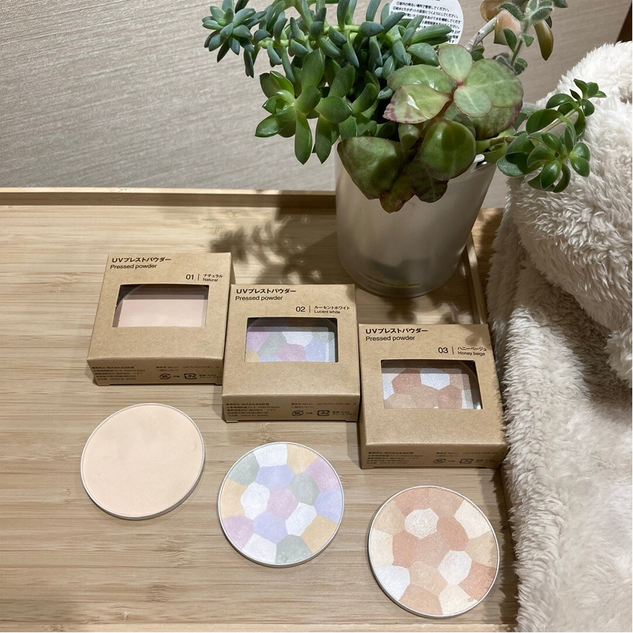 【日本直郵】 日本 MUJI 無印良品 輕盈防曬粉餅 03 蜜膚米色 SPF33 PA+++ 9.1g