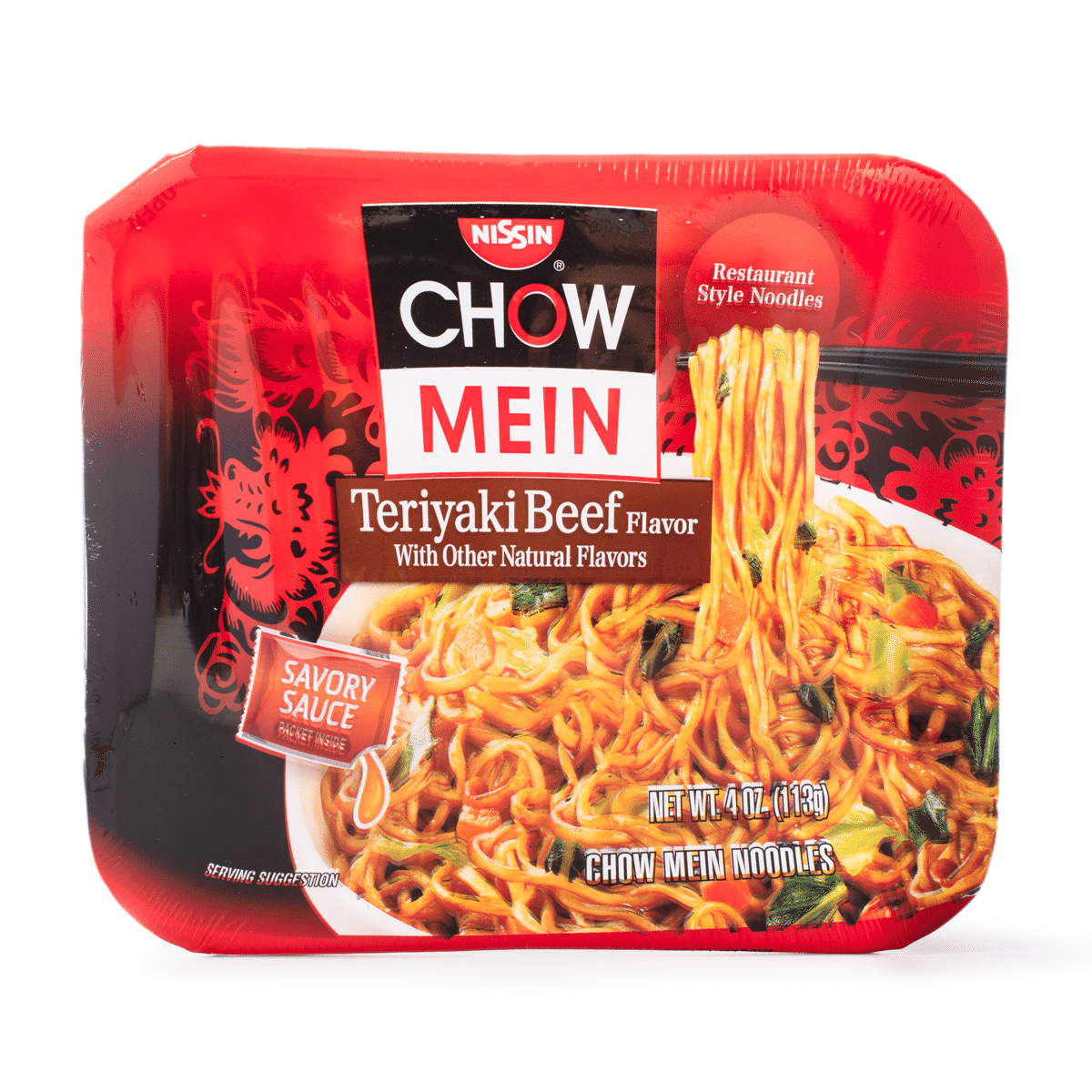 Nissin Chow Mein, Teriyaki Beef Flavor 4 oz