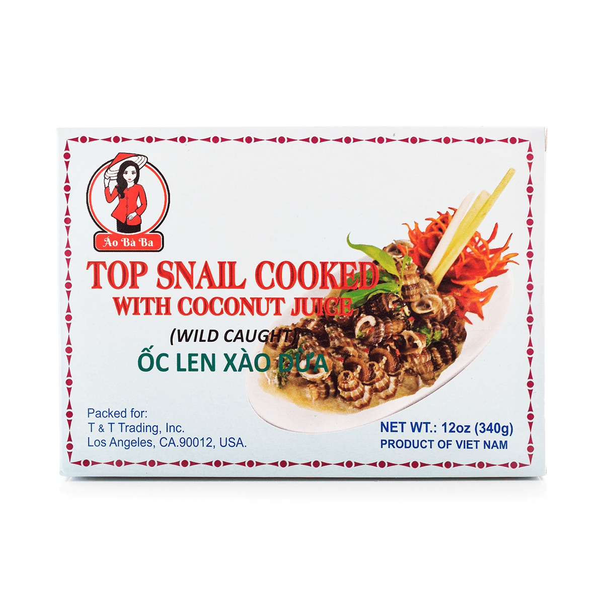 Aobaba Cooked Top Snail with Coconut Juice 12 oz