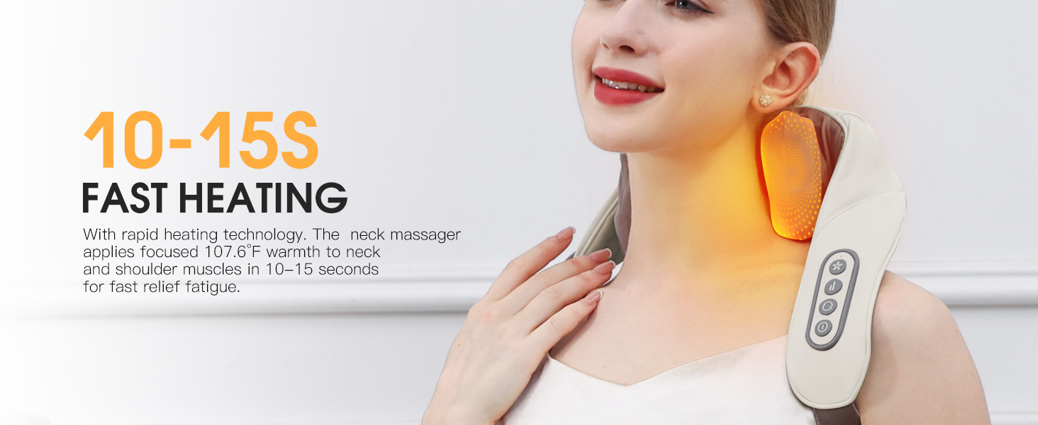 neck and shoulder massager with heat