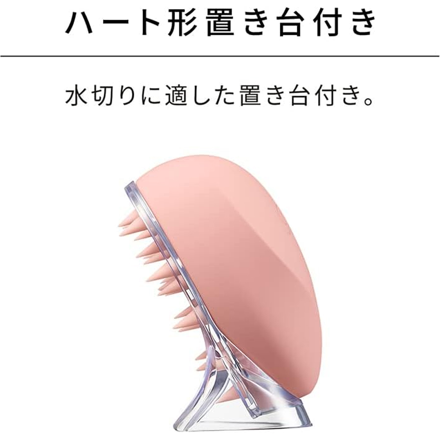 【Expédition directe du Japon】 REFA Japon Soin du cuir chevelu Peigne de massage du cuir chevelu en forme de cœur Portable sec et humide 1 pièce Or rose mat