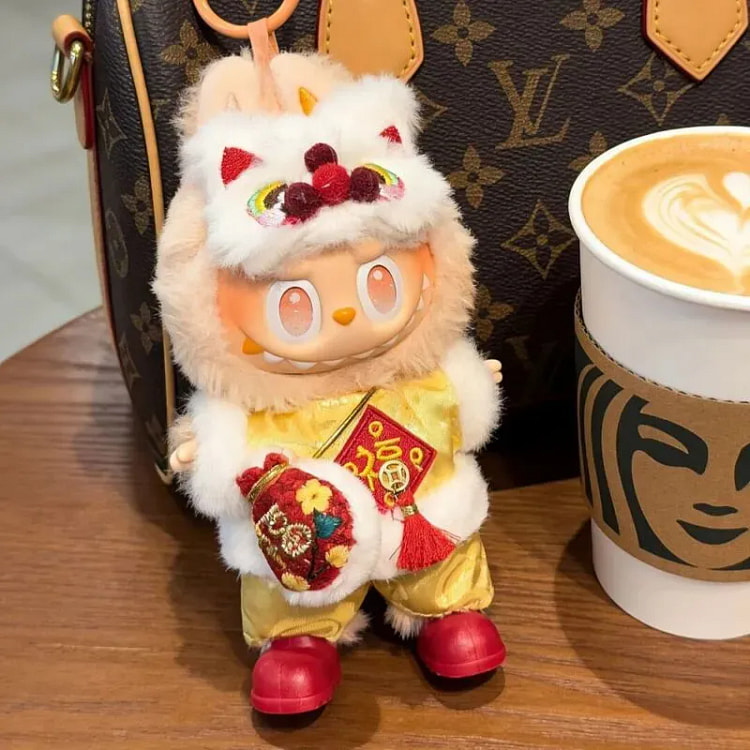 娃衣搪胶玩偶新年醒狮5件套黄色适用于一二三代 1 箱