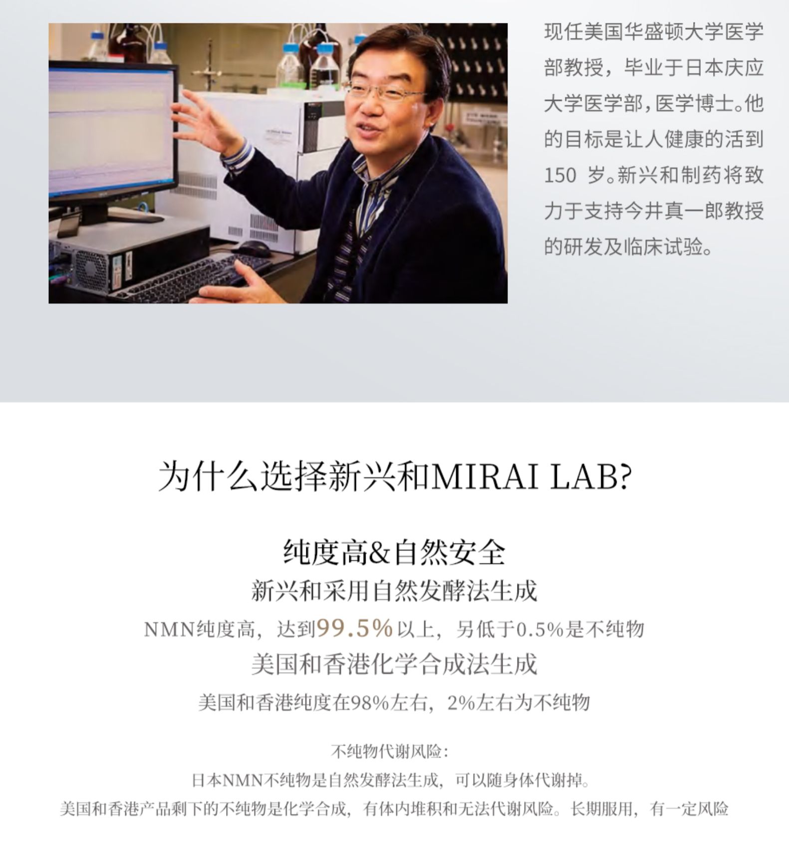 【日本直邮】新兴和制药 MIRAI LAB NMN6000 高纯度抗衰老 逆龄丸 60粒