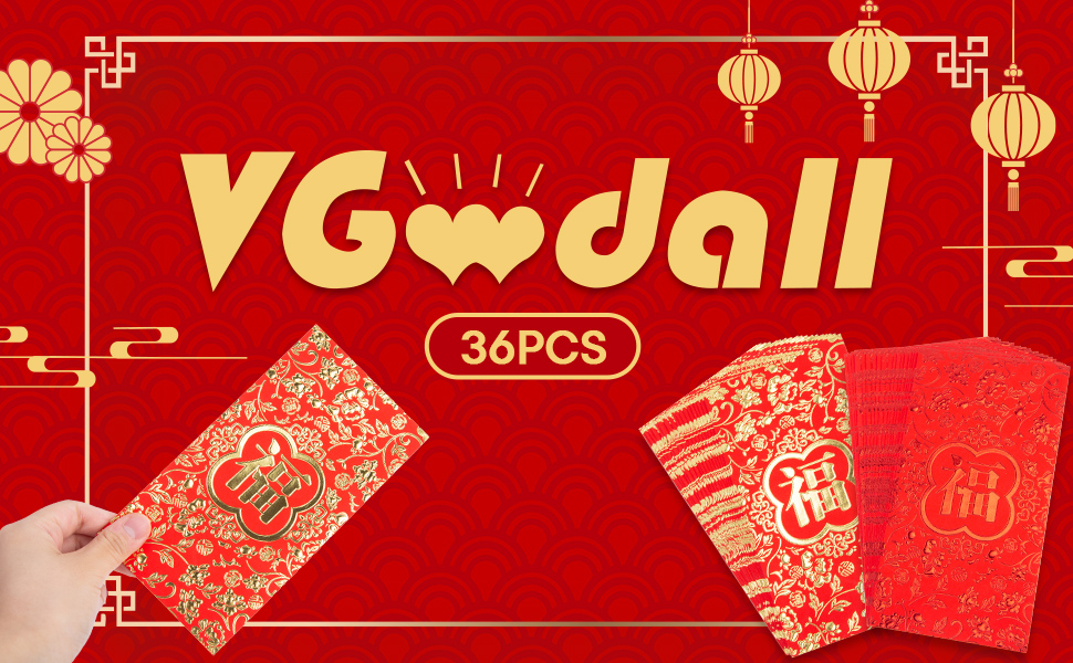 福字纸红包36PCS