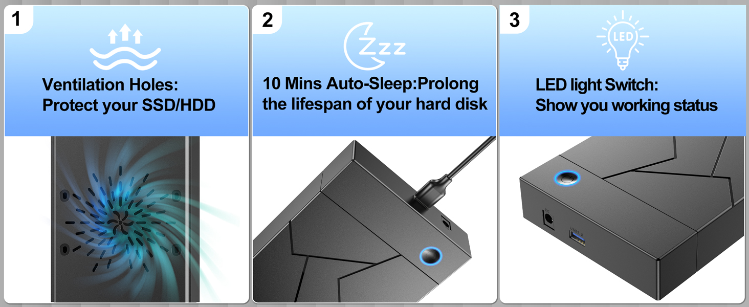 External Hard Drive Enclosure 3.5 HDD Docking station
