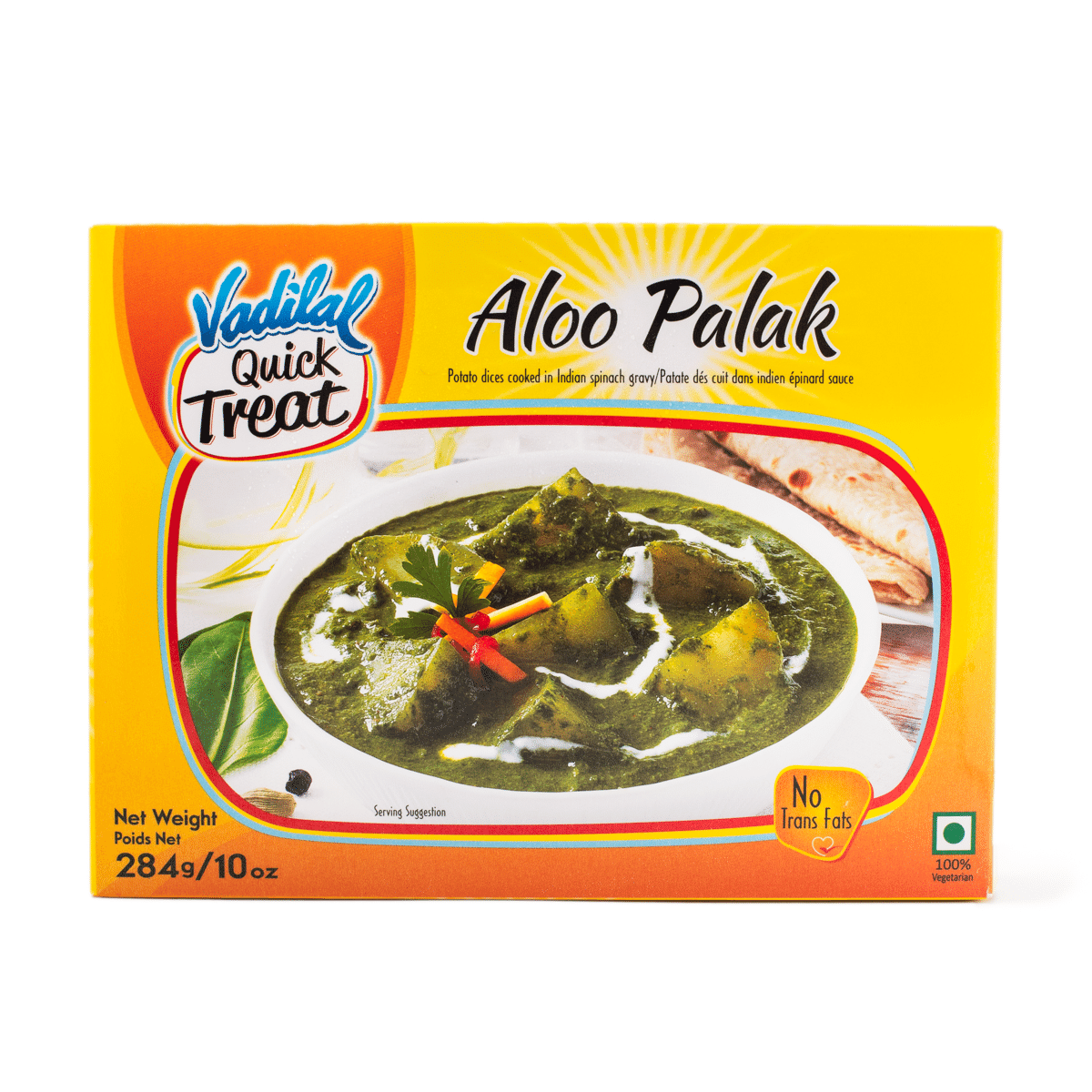 Vadilal Aloo Palak, Frozen 284 g