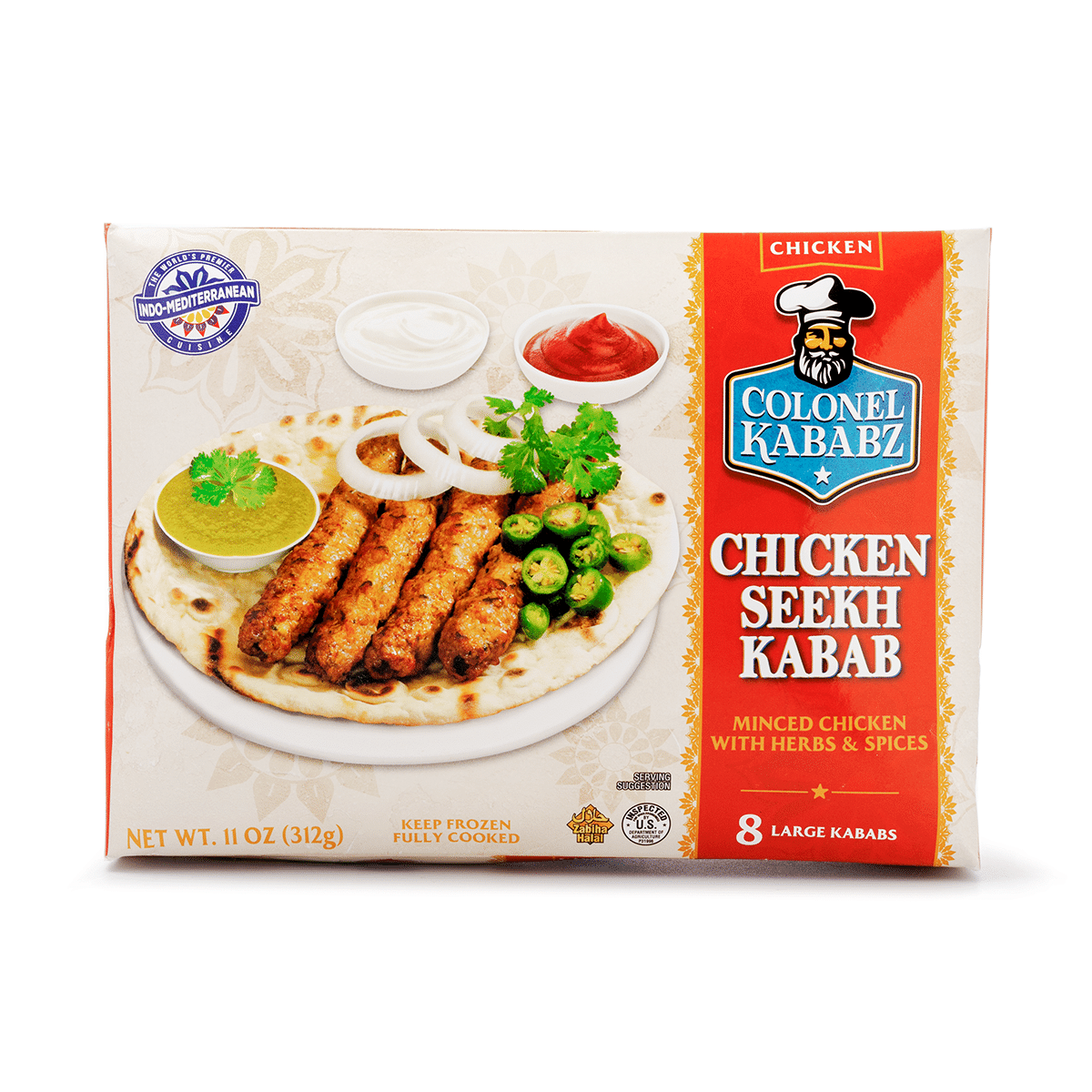 Seekh Kabab de Frango Colonel Kababz 11 onça(s)