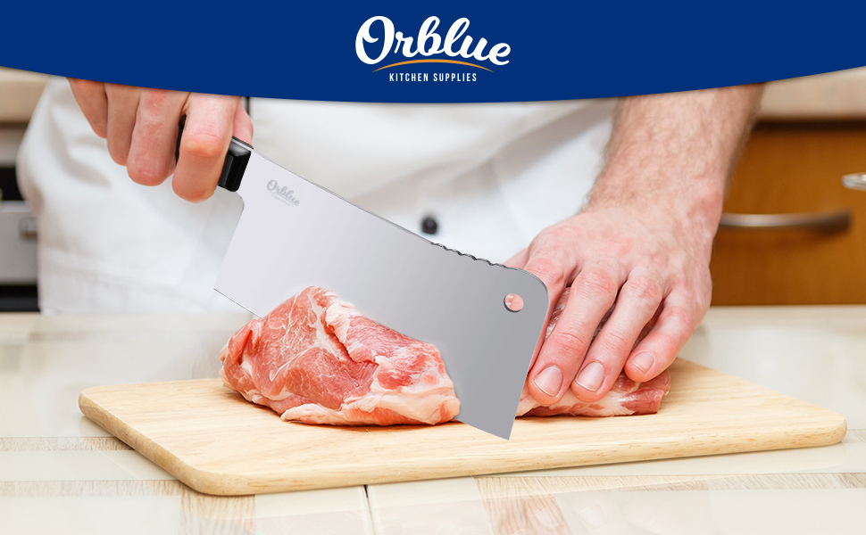Meat Cleaver Stainless Steel Chef Butcher Knife Cooking Blade Cutting Home Kitchen Restaurant