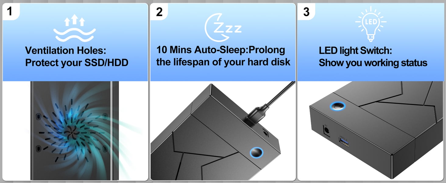 External Hard Drive Enclosure 3.5 HDD Docking station