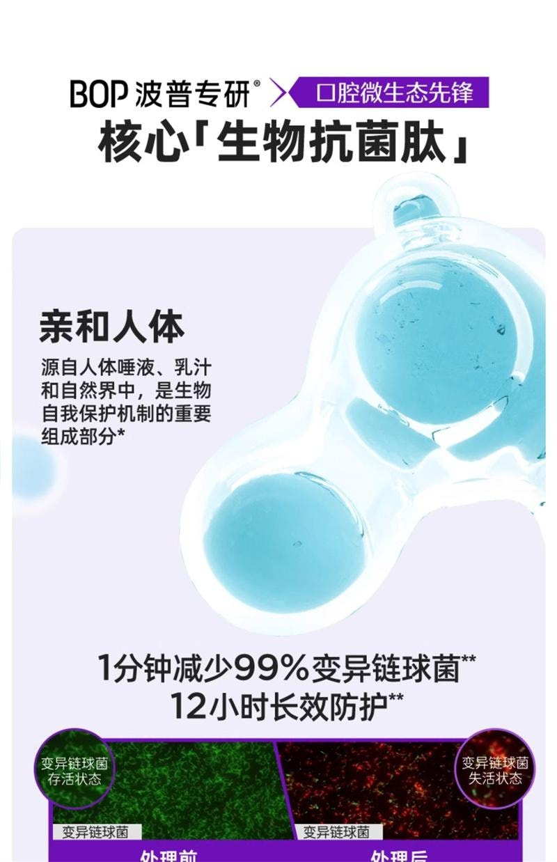 BOP Whitening Toothpaste with Antibacterial Peptid 100 g - Weee!