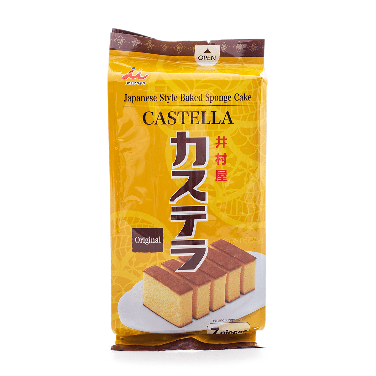 Imuraya Japanese-Style Baked Sponge Cake Castella, Original, Frozen 9.8 oz