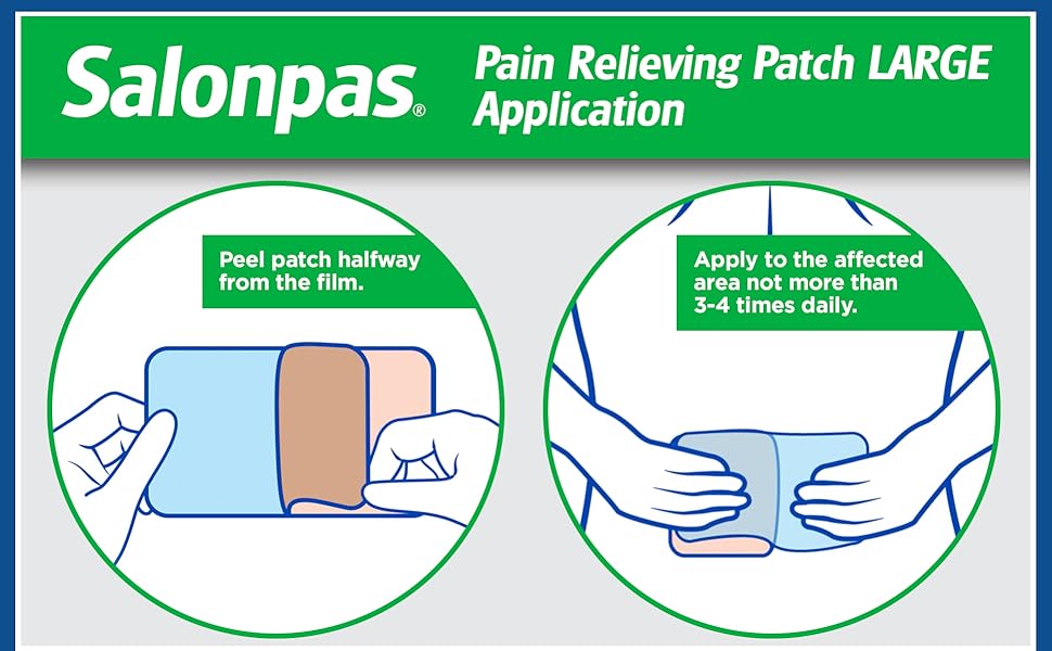 salonpas pain relieving patch large application