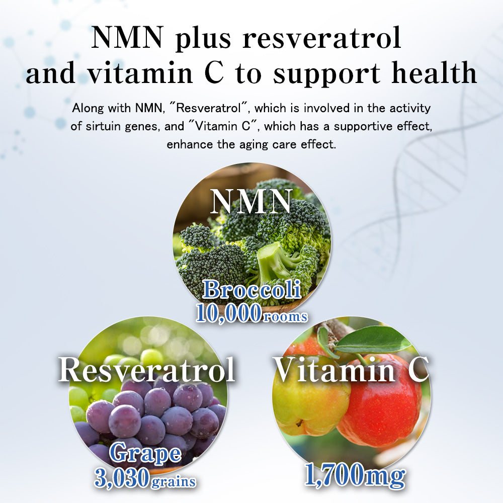 NMN with Resveratrol & Vitamin C 120 Capsules Cellular Energy & Antioxidant Support by FINE JAPAN