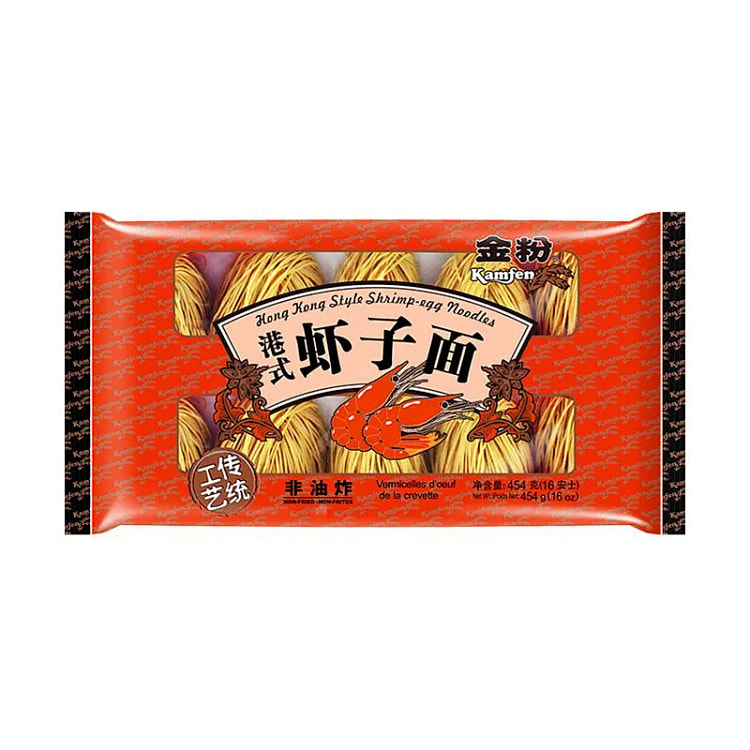 寿桃瑶柱面 非油炸港式虾子面454g 454 克