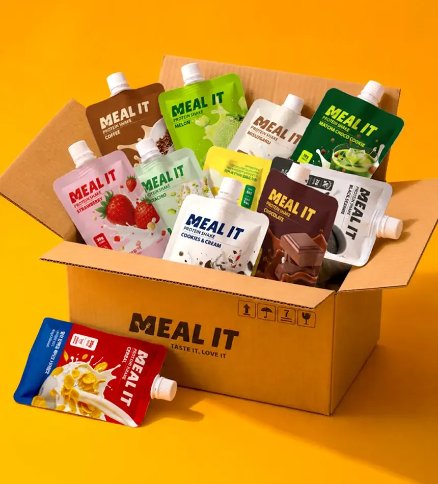 MEAL IT protein shake full flavor lineup box