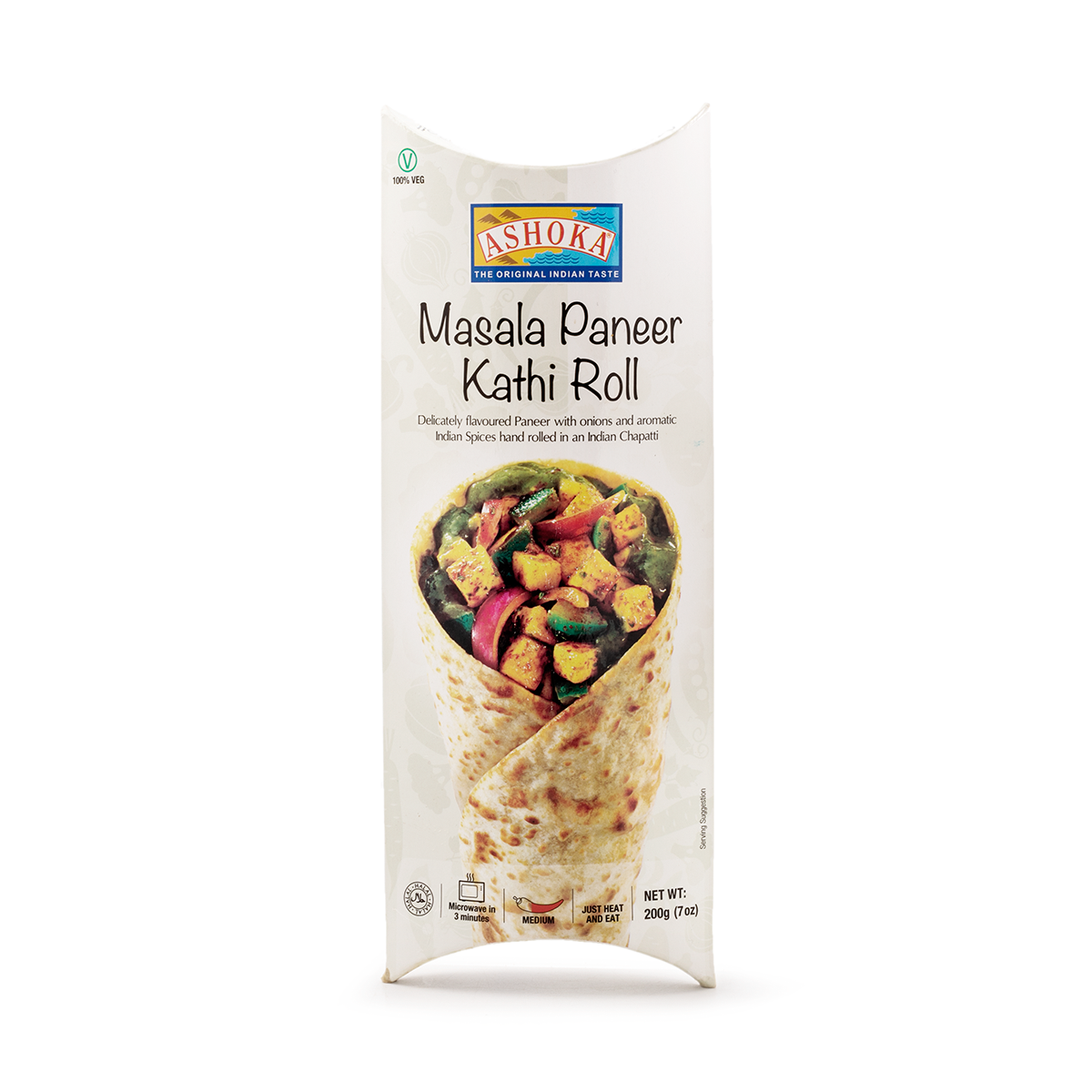 Get Ashoka Masala Paneer Kathi Roll Medium Hot, Frozen Delivered Weee