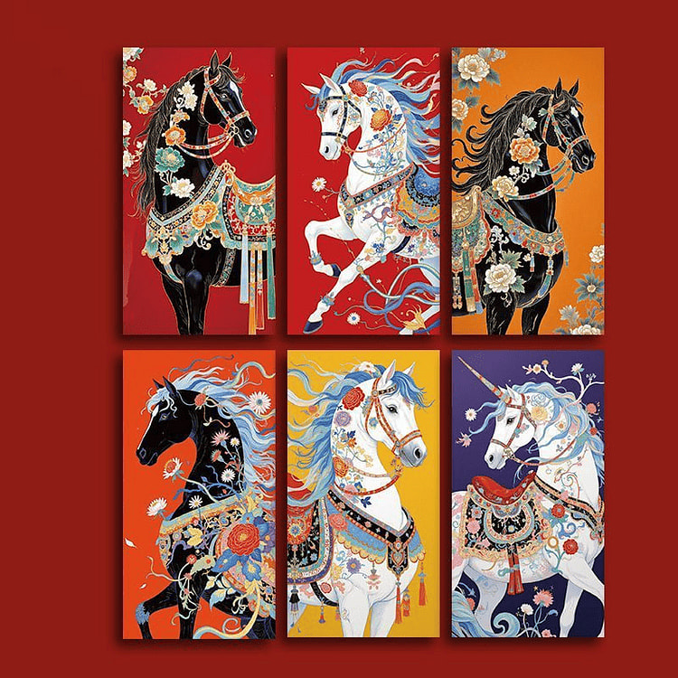 2026马年红包卡通可爱利是封 6枚 1 份