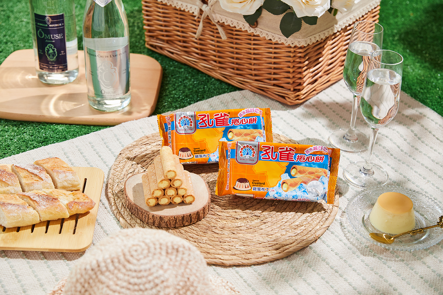 孔雀】捲心餅-雞蛋布丁(63g) - 全聯全電商