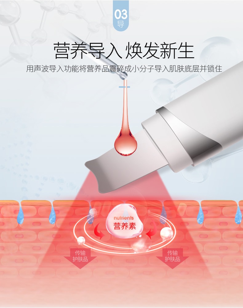 K·SKIN金稻 超声波铲皮机 家用美容仪粉刺仪 去脸部黑头铲 面部毛孔清洁器KD8023粉色 1台
