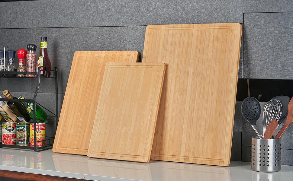 Allsum natural bamboo cutting boards