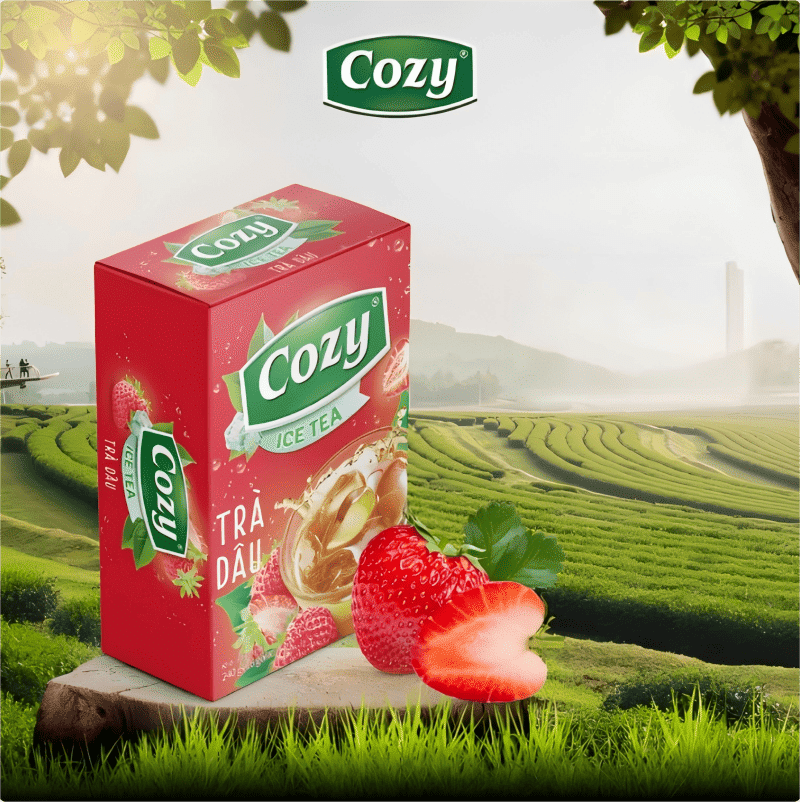 Vietnam Tra Cozy Strawberry ice Bags 1 กล่อง