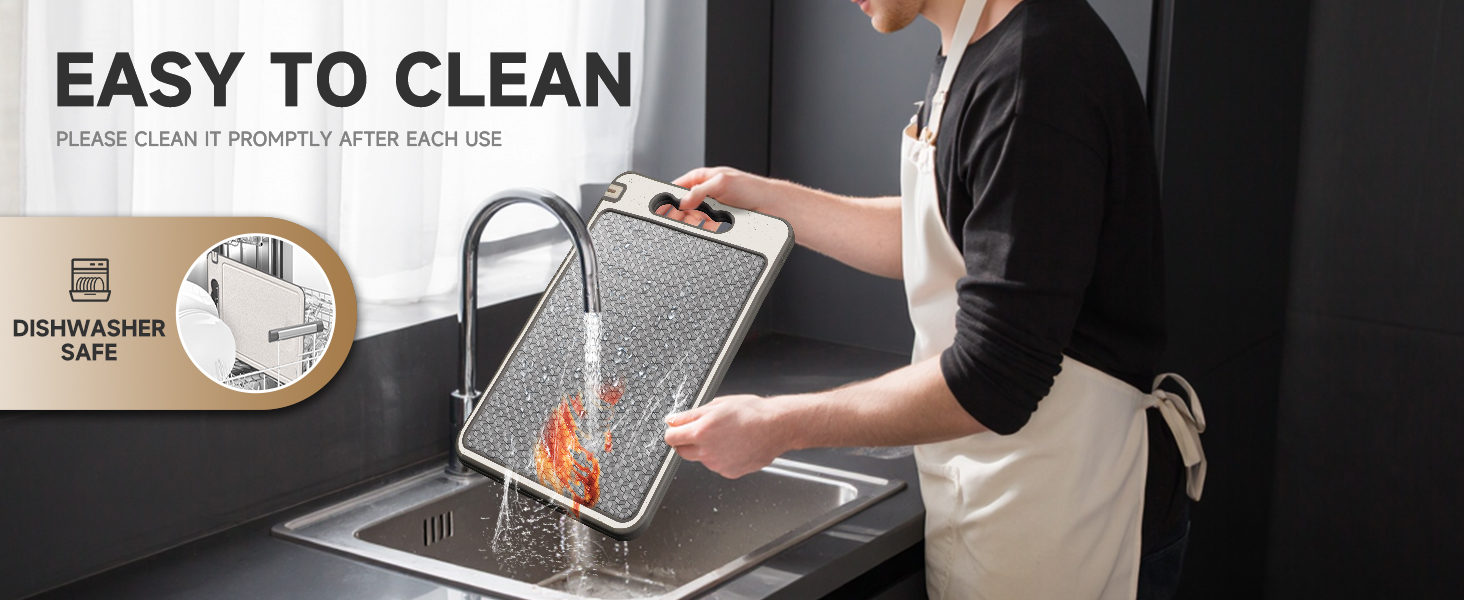 Stainless Steel Cutting Board, Double Sided Chopping Board for Kitchen