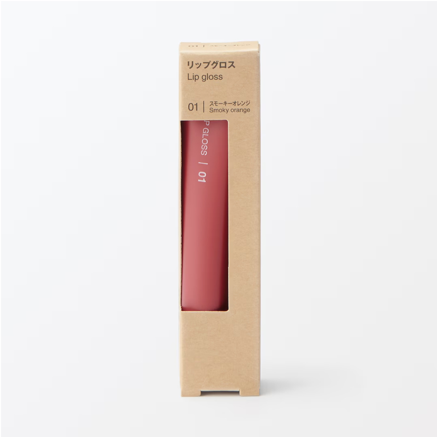 【日本直郵】 日本 MUJI 無印良品 延展絲滑 一抹上色 長效持妝 不拔乾 潤澤唇彩 01 煙燻橘色 10.5g