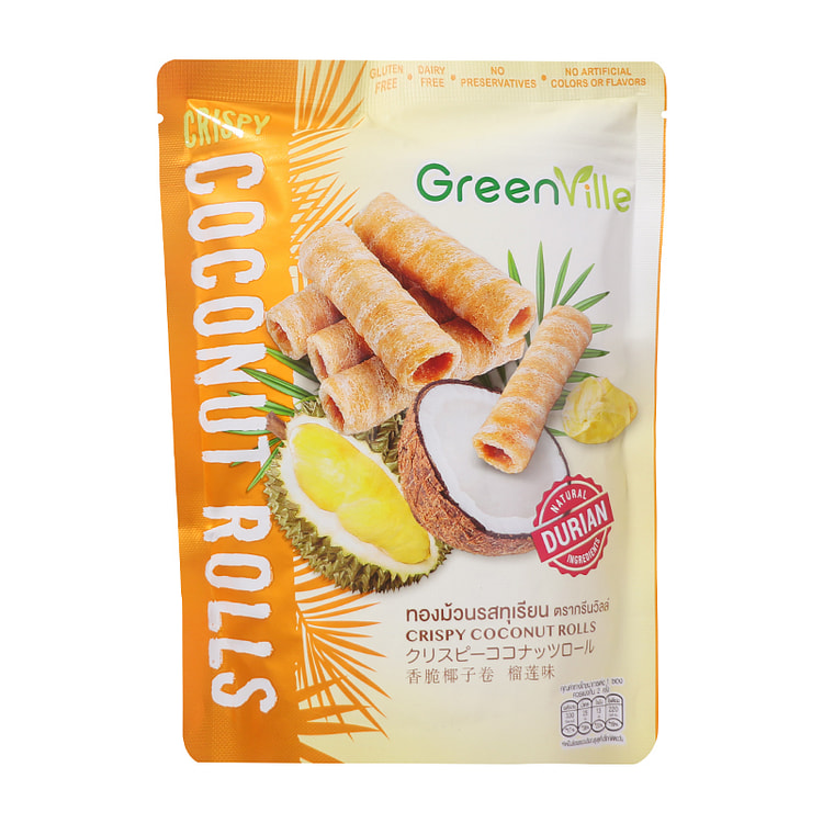 green ville coconut roll durian flavor 70g