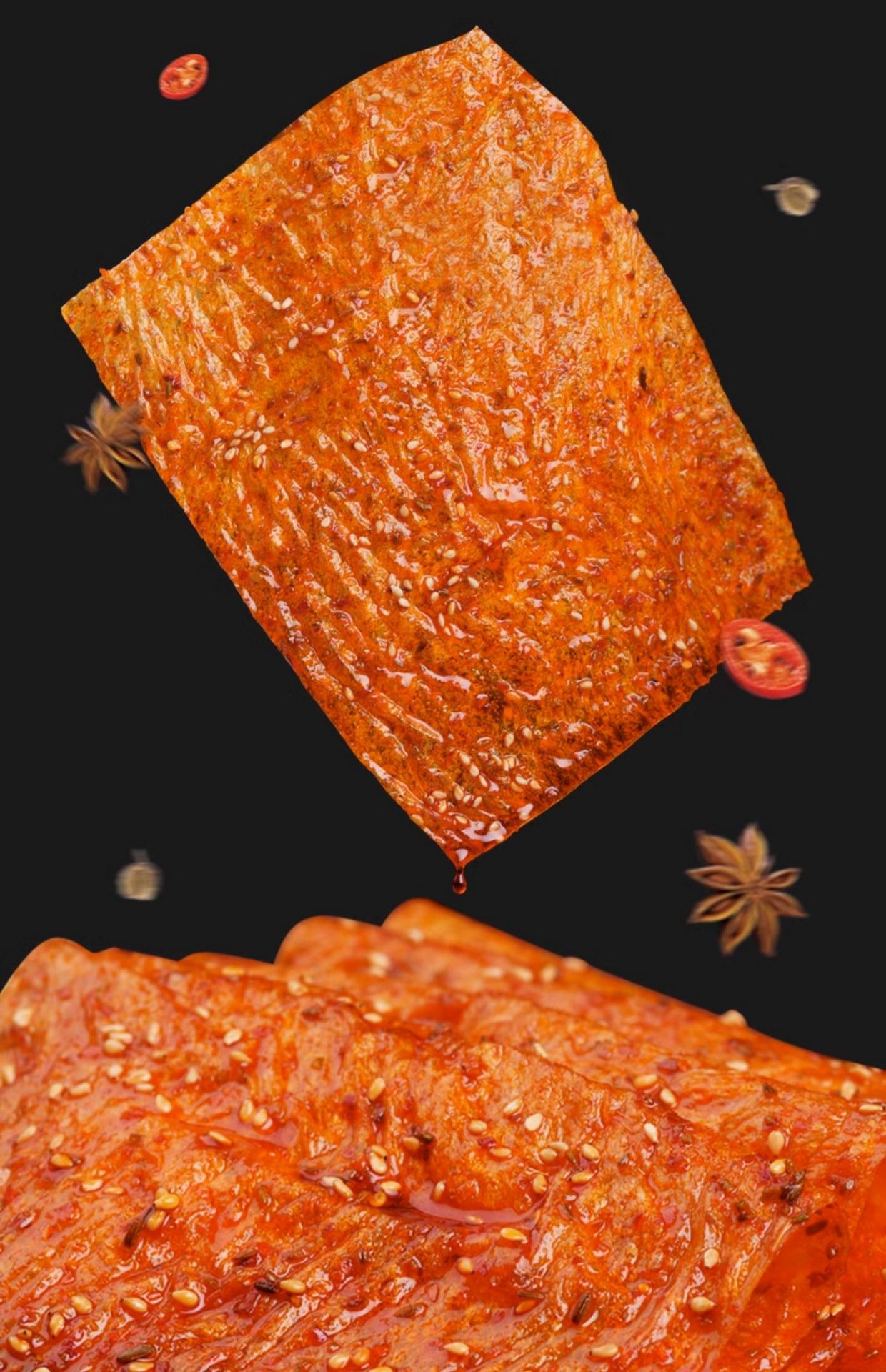 【中国直邮】比比赞  老式大辣片  辣条 手撕  8090回忆怀旧小零食   68g*2袋