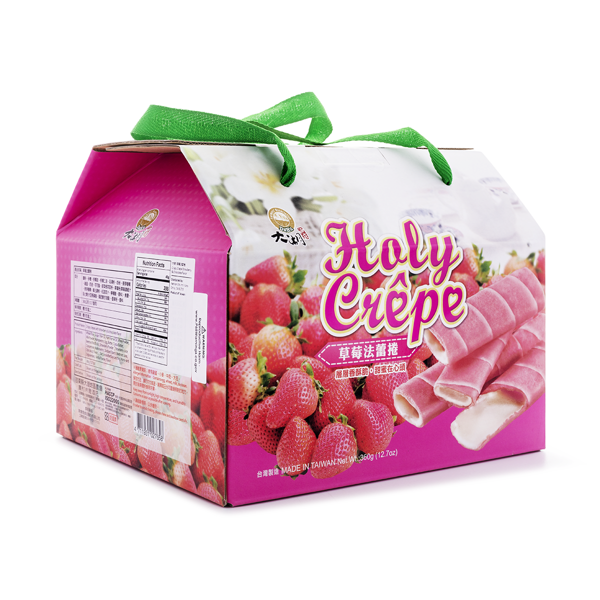 DaHu Farm Crispy Crepes w/ Strawberry & Chocolate Flavor - Weee!