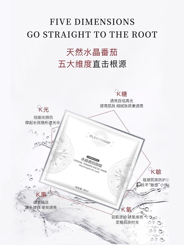 FLOWERWAY 【抖音韦雪爆款】水晶番茄面膜 5pcs