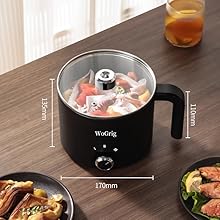Electric cooking pot size