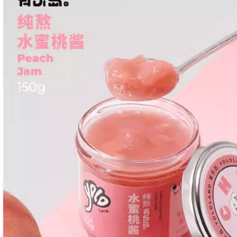 【中國直郵】 有樂島 純熬水蜜桃醬90%果肉含量 150g*1罐 1
