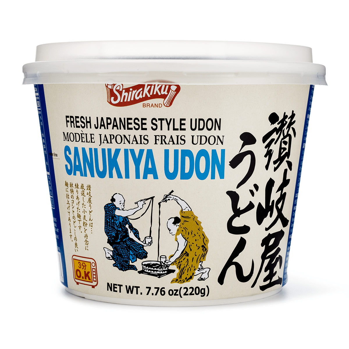 Shirakiku 讃岐屋カップうどん 生麺タイプ(1人前) 220 グラム*12 パック