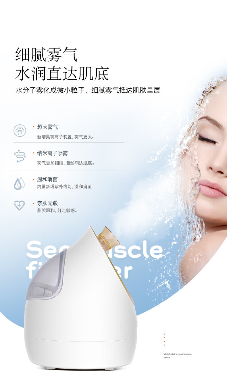 金稻 K-SKIN 热喷蒸脸仪 可滴精油 热喷补水 暖蒸补水 营养熏蒸 1pcs