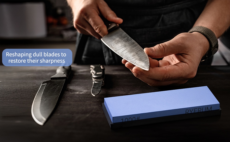 Sharpening Stone, Single sided whetstone, knife sharpener stone with a precision