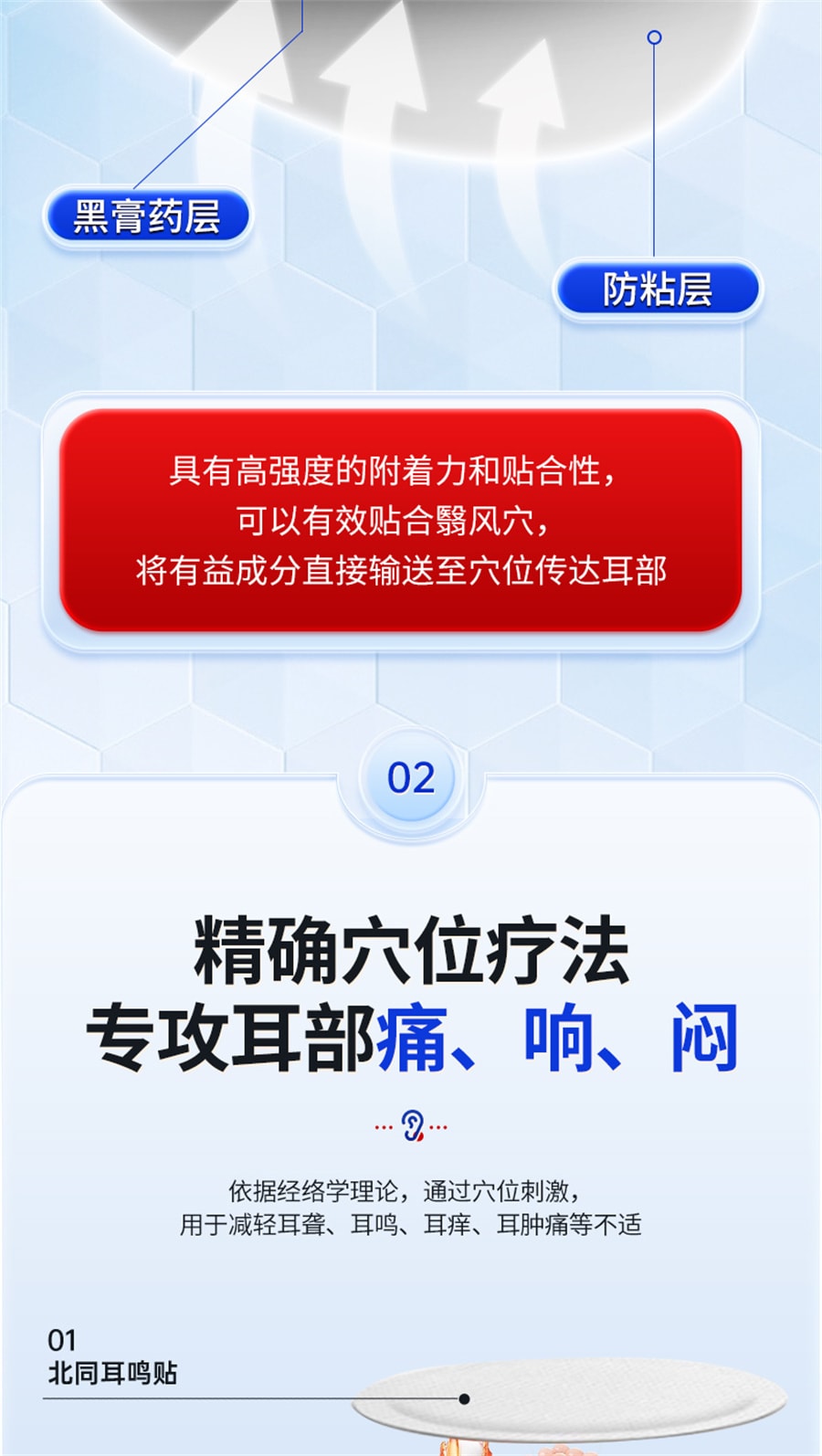 【中國直郵】北京同仁堂 穴位壓力刺激貼神經性耳鳴貼王剋星耳康耳部嗡嗡響專用耳穴位蟬鳴藥膏 12貼/盒