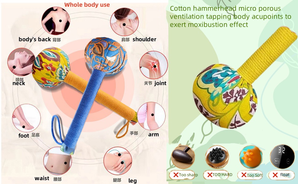 Handheld back mamassage hammer for body hammer massage qigong massage hammerssage hammer