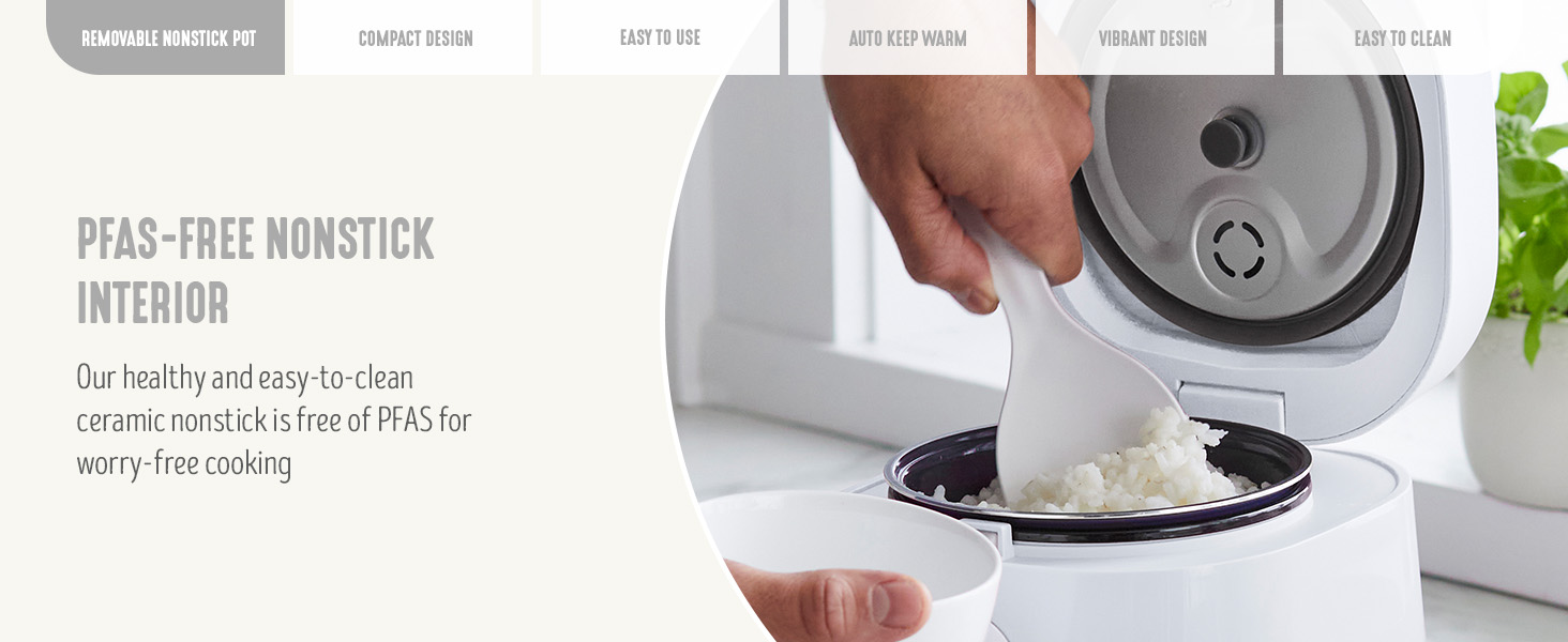 GreenLife，陶瓷不粘，不含PFAS，无毒，电饭煲，电器