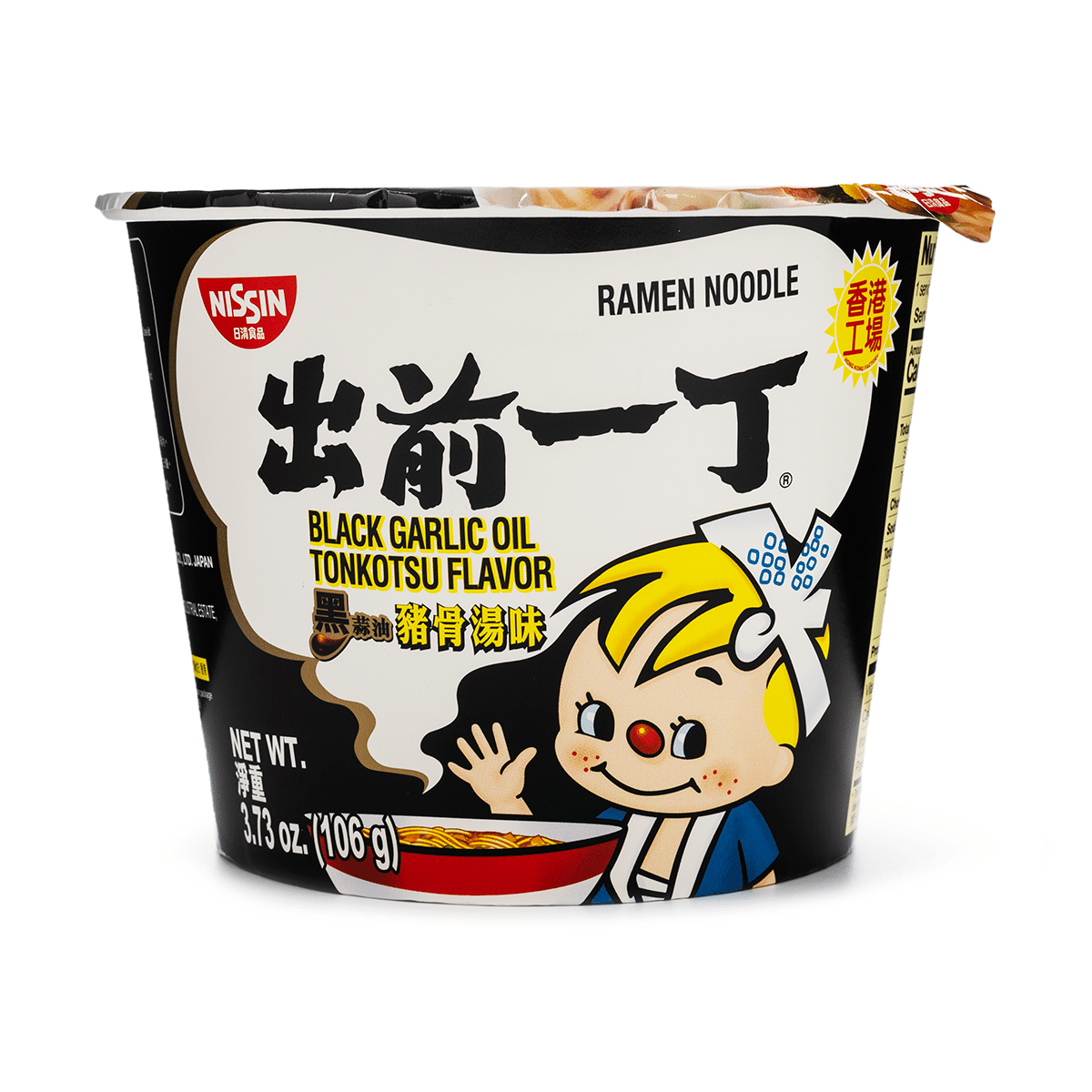Nissin Instant Ramen Noodle, Black Garlic Oil Tonkotsu Flavor 106 g*24 pack