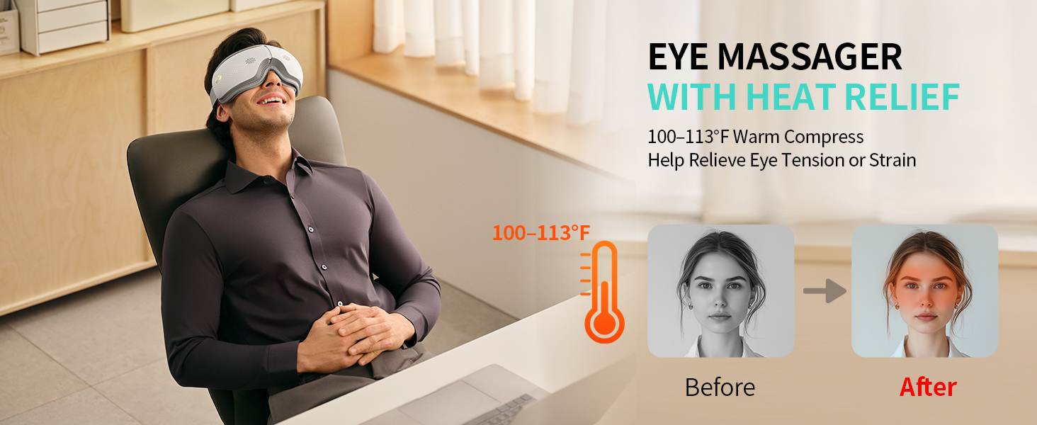 eye massager with heat