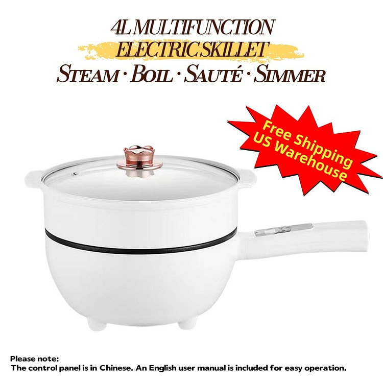 4L Multi Electric Hot Pot Dorm with Steamer Smart 1 bunch