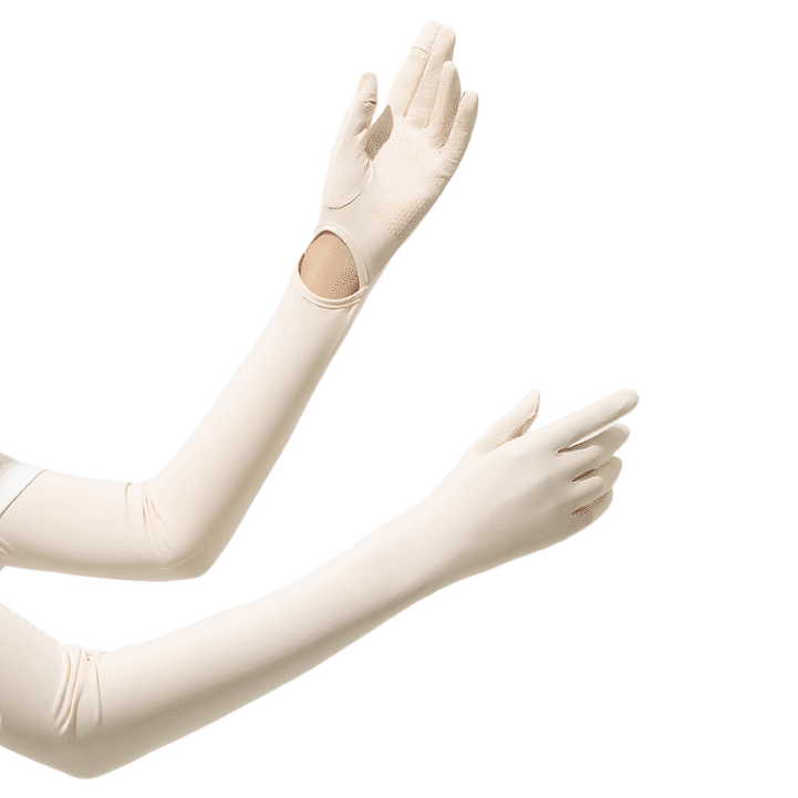 Sun Protection Gloves Arm Sleeves for Women Summer UV Protection White 1Pair 1 each
