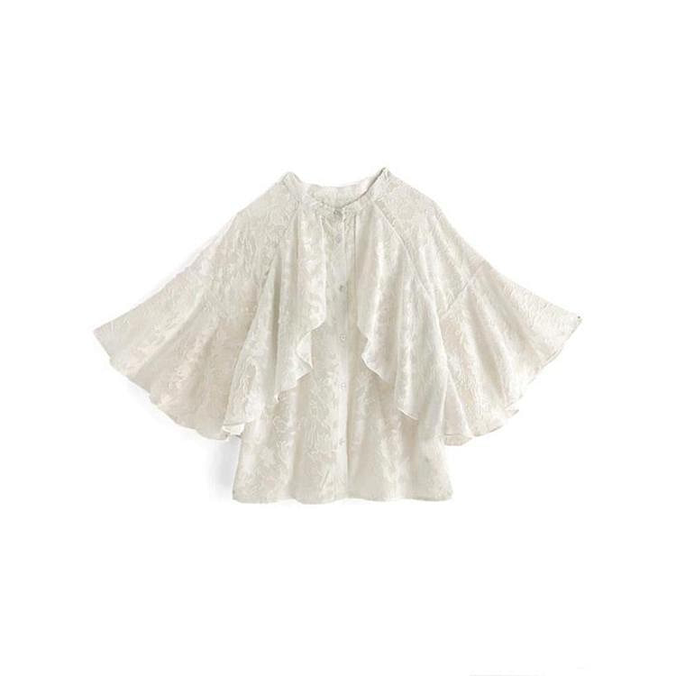 GRL 花卉披肩衬衫 米白F