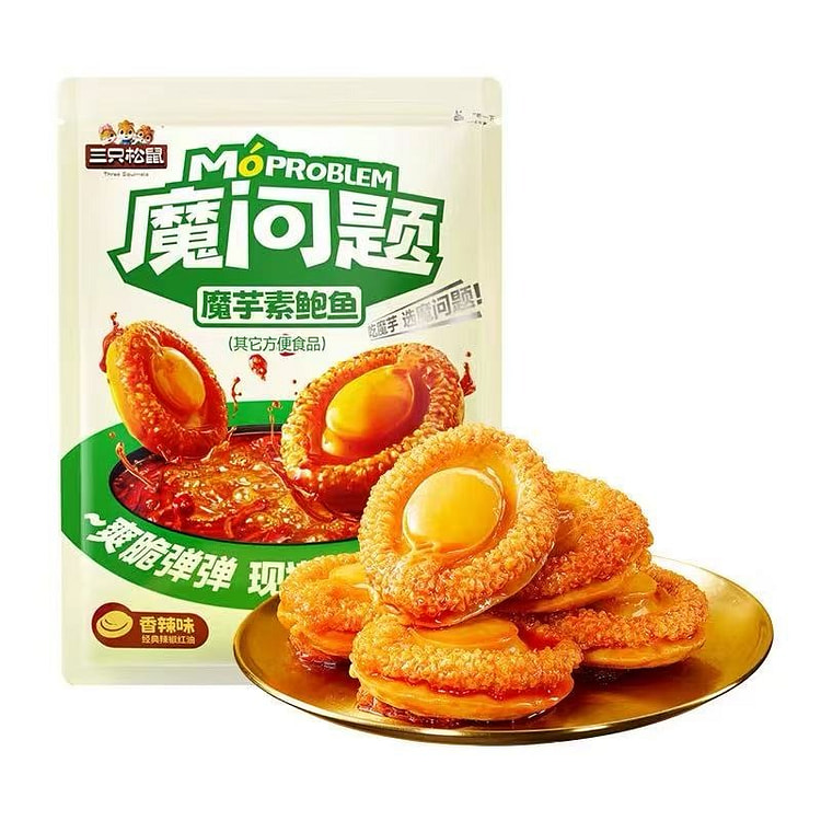 三只松鼠魔芋素鲍鱼即食魔芋爽香辣火锅味小零食品夜宵 186 克