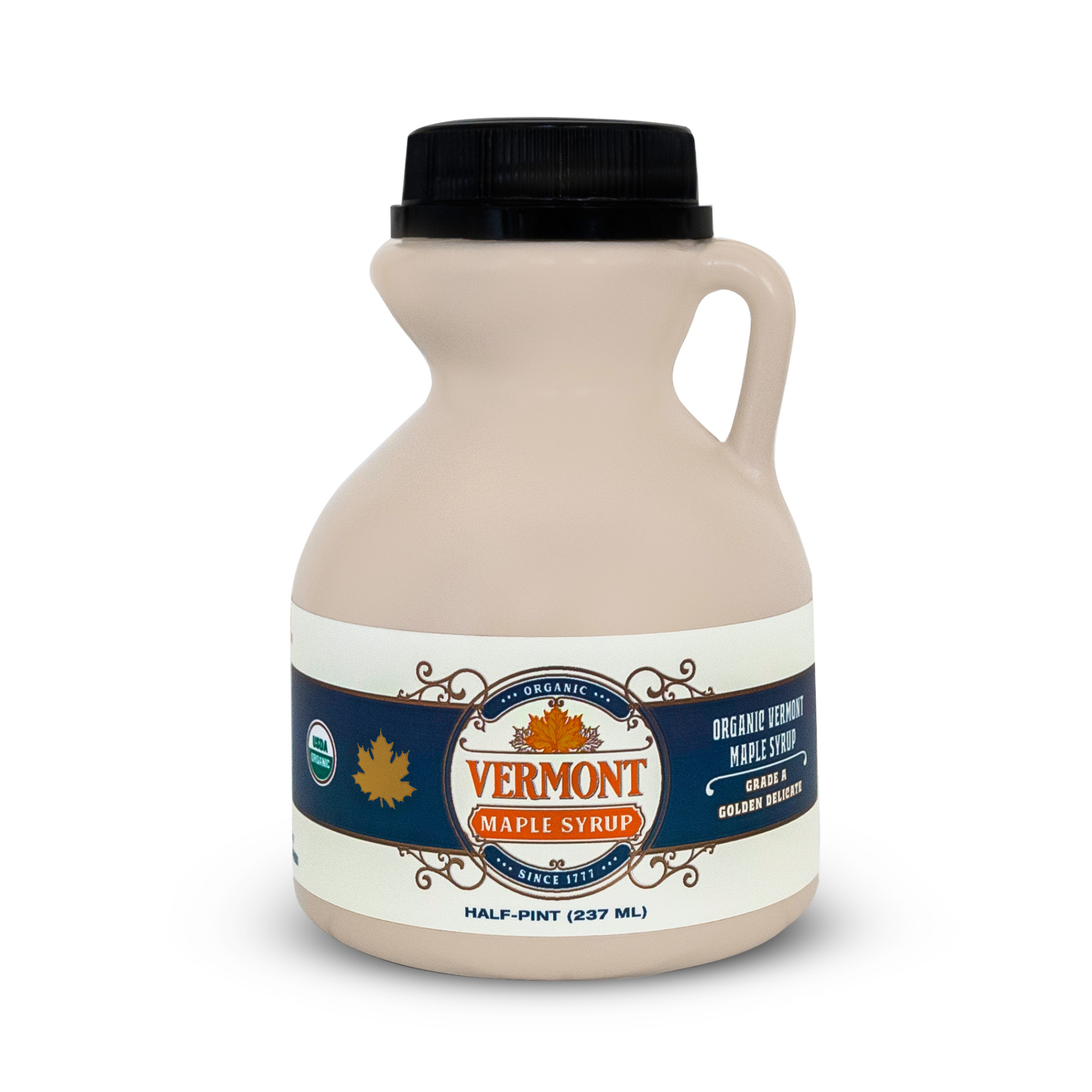 Golden Organic Vermont Maple Syrup - Jug 8 oz - half pint / Single 13.02 oz