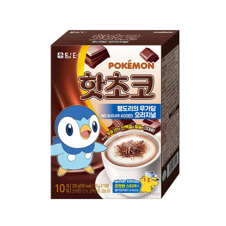 담터 포켓몬 핫초코 무가당 오리지널10입