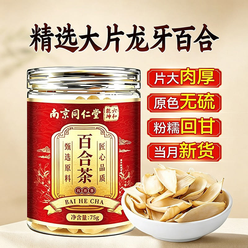 Nanjing Tongrentang Dried Lily Bulb Tea 75g 75 g